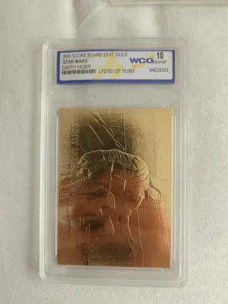 Cartas star wars chapadas en oro x7 Carta Donald