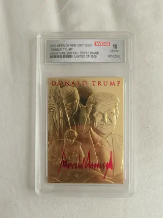 Cartas star wars chapadas en oro x7 Carta Donald