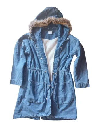 Abrigo vaquero con capucha y forro