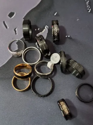 Lote 13 Anillos Varios Diseños y Tallas