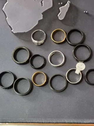 Lote 13 Anillos Varios Diseños y Tallas