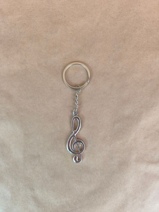 Llavero musical - Clave de Sol (plateado) - Nuevo
