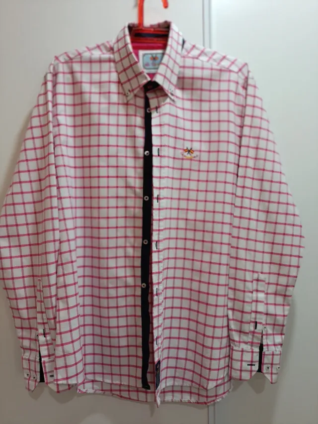 Camisa La Española Cuadros Rosa y Blanco