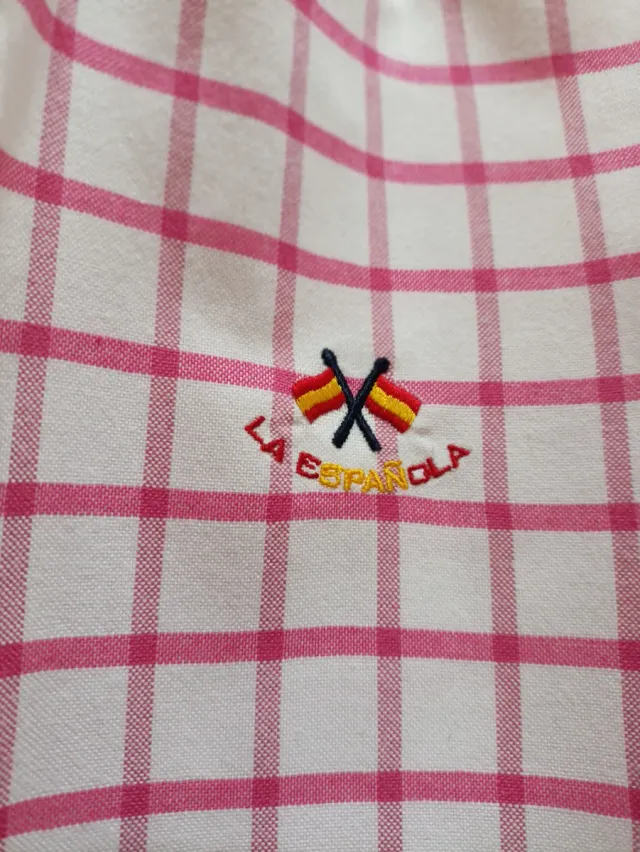 Camisa La Española Cuadros Rosa y Blanco