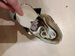 Zapatillas deportivas multicolor y plateadas