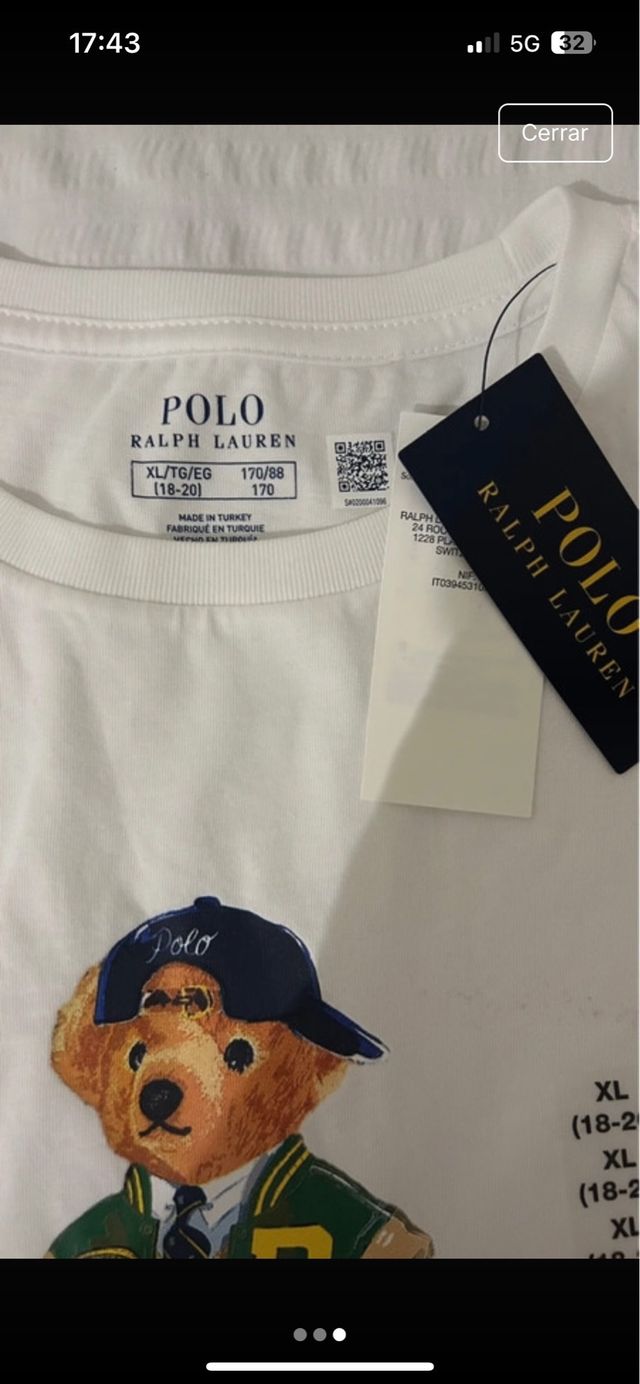 Camiseta Polo Ralph Lauren Oso XL
