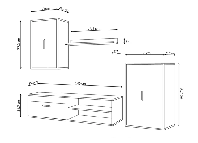 BARATO Mueble de salón TV moderno
