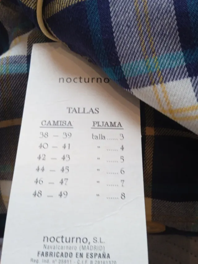 Pijama NTN cuadros hombre