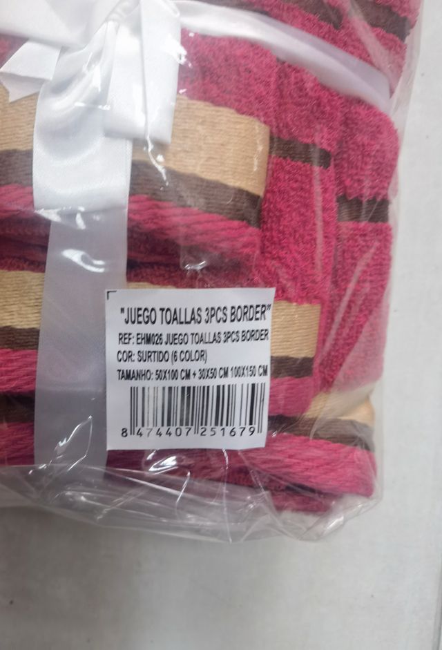 Juego de 3 toallas de algodón