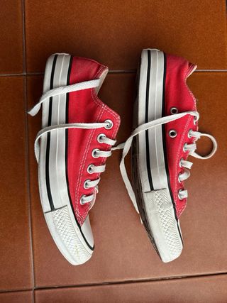 Zapatillas Converse All Star Rojas talle 37.5