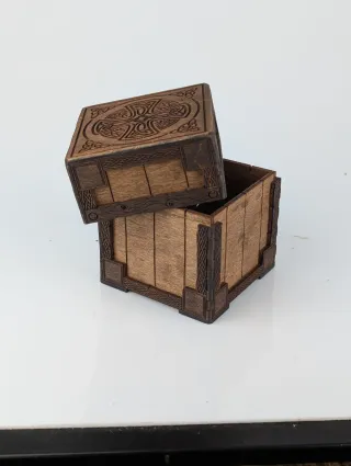 Scatolina Legno Incisa Celtica Fantasy