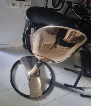 Silla de comer para bebé Bloom color oro