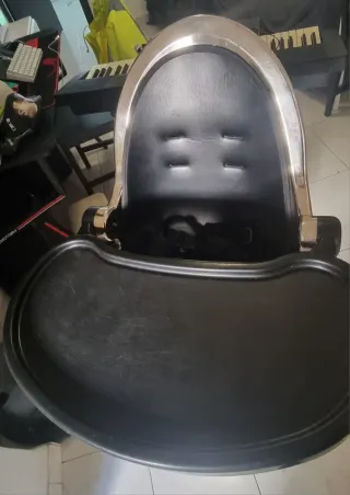 Silla de comer para bebé Bloom color oro