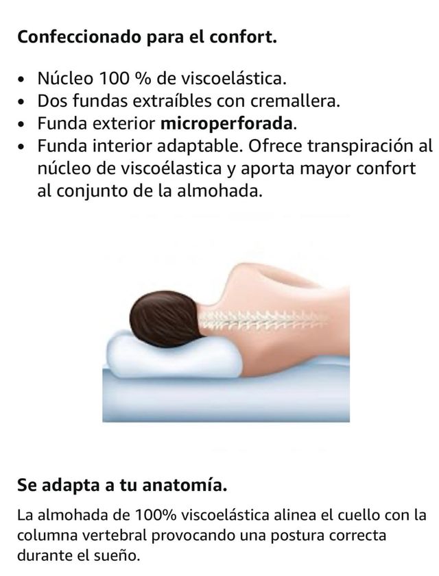Almohada viscoelástica 90cm