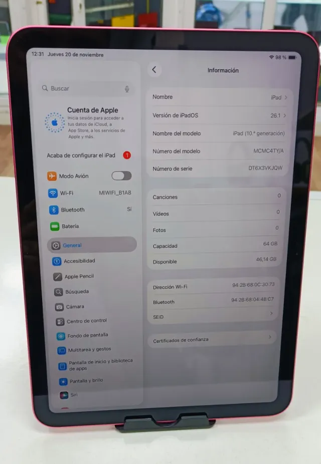 iPad 10ª Gen 64GB Rosa