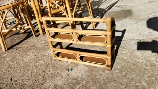 Conjunto muebles de bambú