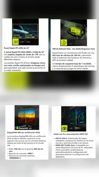 Monitor gaming MSI MAG 322UPF 32" 4K UHD