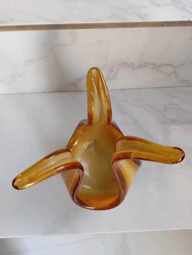 Centro di cristallo Murano ambra