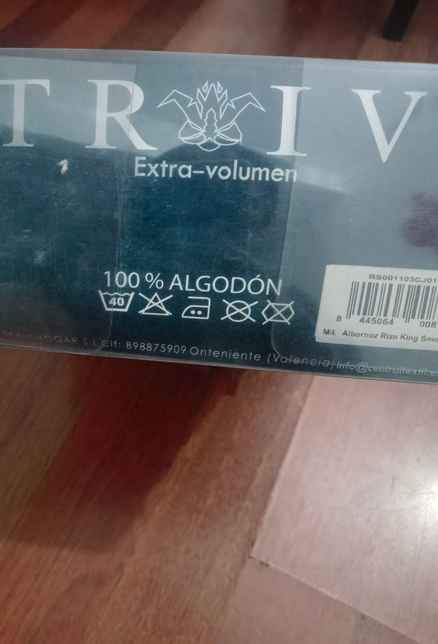 Albornoz Adulto rizo king 100%algodon 500 Gr/m²