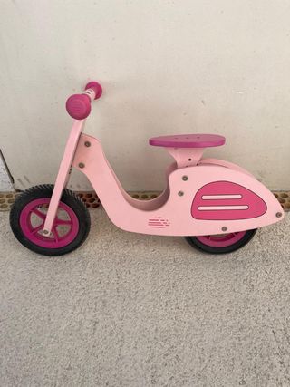 Bicicleta correpasillos infantil rosa
