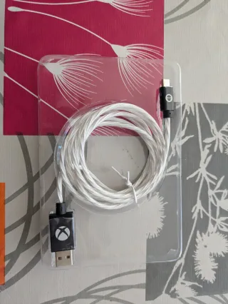 Cable LED Micro USB a USB Mando Xbox/PC/Carga, etc