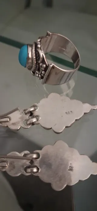 Set anelli e orecchini turchese