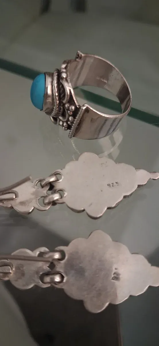 Set anelli e orecchini turchese