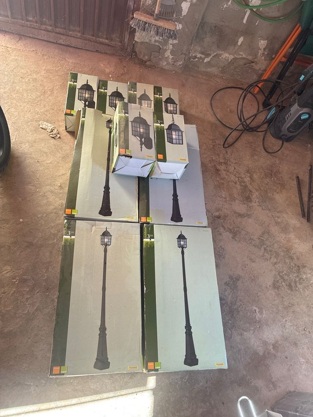 Lote de 10 farolas y farolillos nuevos