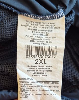 Chaqueta deportiva cortaviento Ipso azul