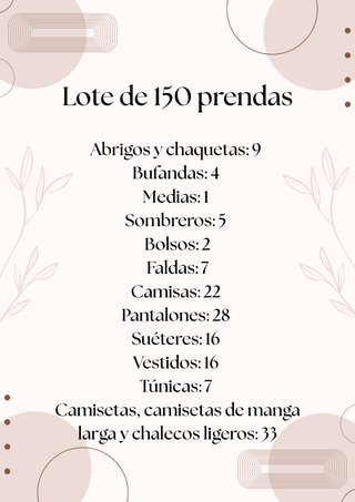 Lote Ropa Mujer Segunda Mano