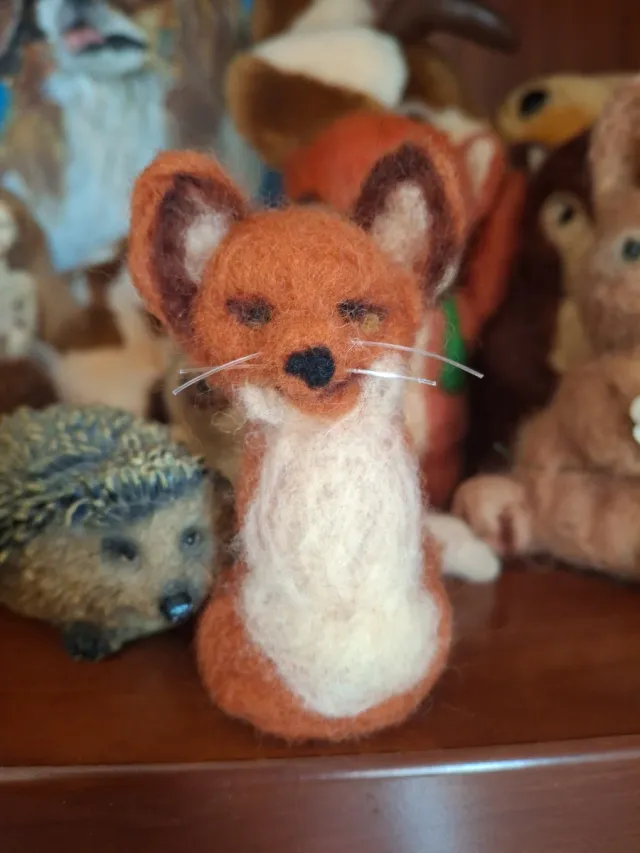 Peluche zorro artesanal fieltro