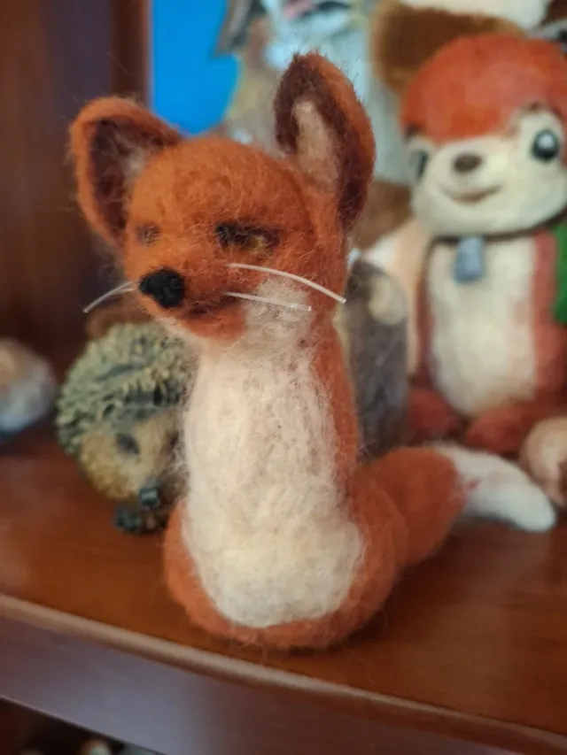 Peluche zorro artesanal fieltro