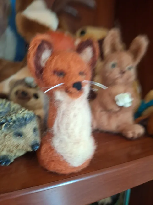 Peluche zorro artesanal fieltro