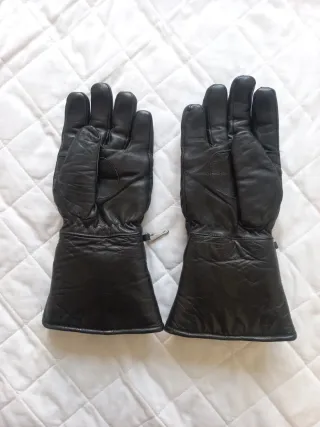 Guantes Moto Vintage Cuero Negro