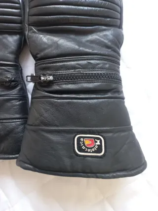 Guantes Moto Vintage Cuero Negro