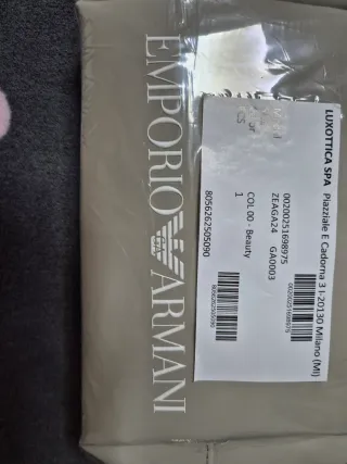 Neceser Emporio Armani beige y blanco nuevo