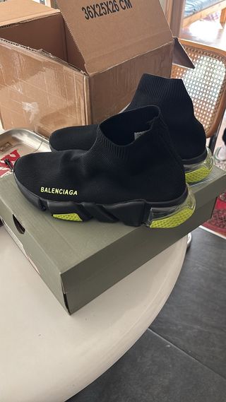 Balenciaga Speed Trainer Talla 40 Negro/Verde