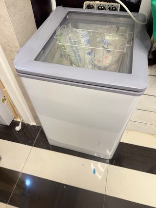 Congelador pequeño vitrina horizontal cristal