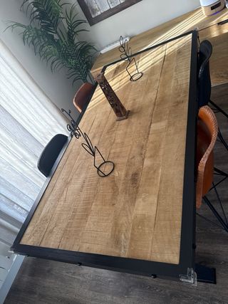 Mesa Comedor Industrial Madera y Metal