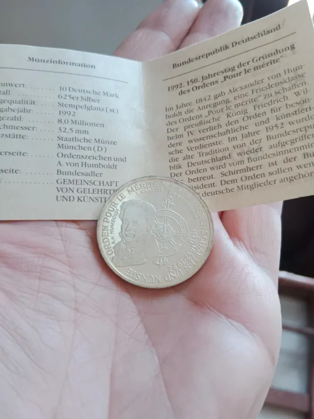 Moneda Conmemorativa Alemania 10 DM 1992