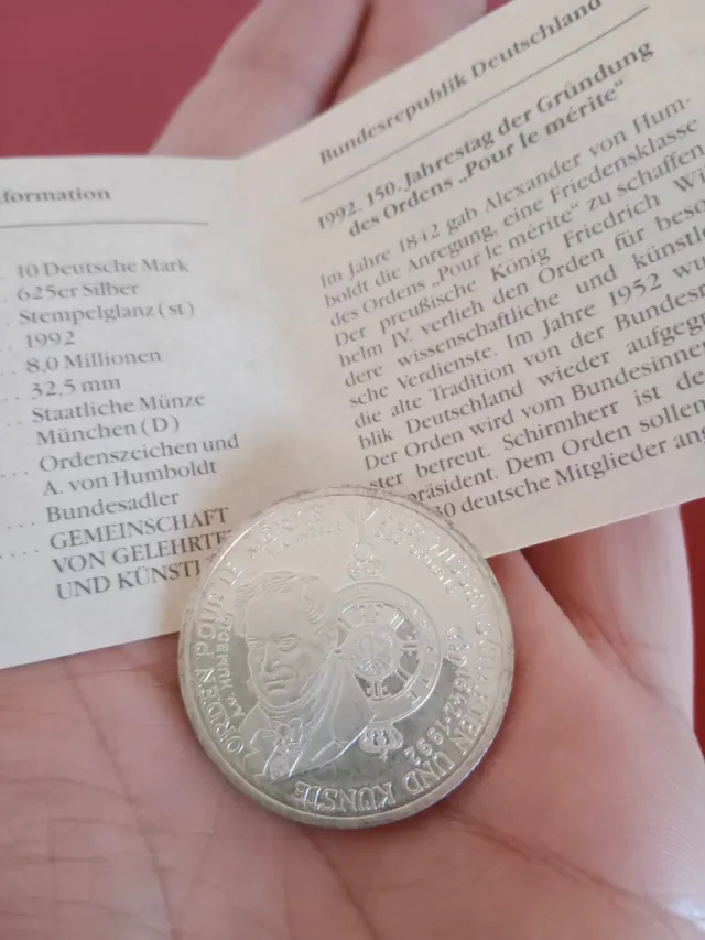 Moneda Conmemorativa Alemania 10 DM 1992