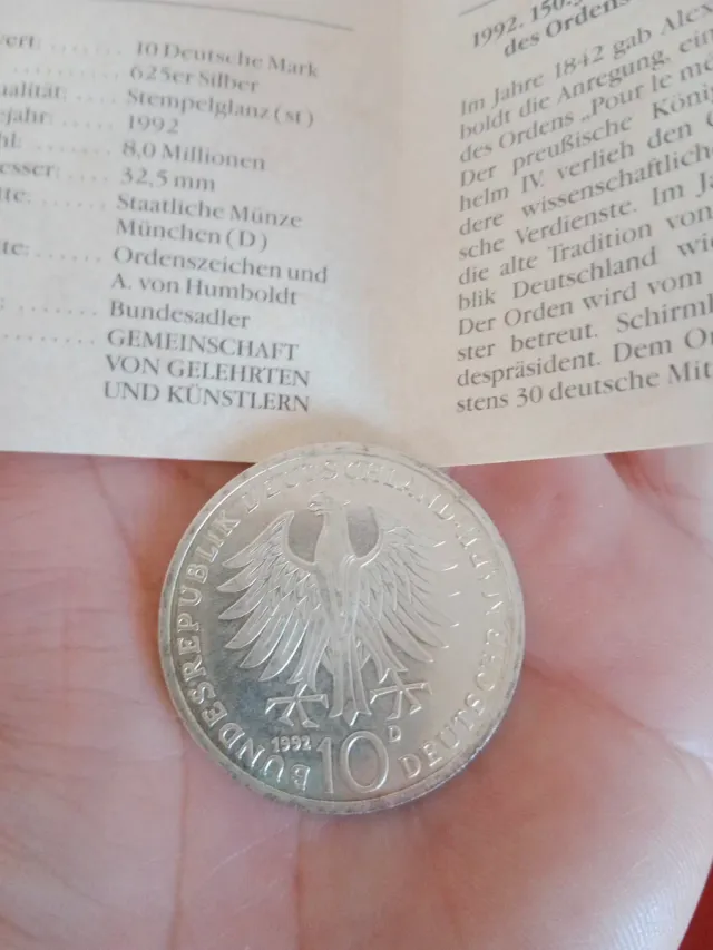 Moneda Conmemorativa Alemania 10 DM 1992
