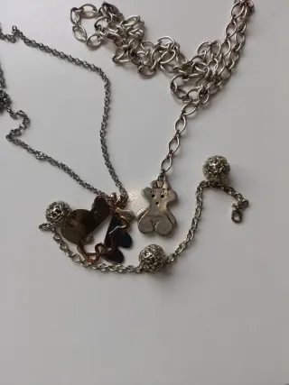 Collares y pulsera estilo Tous