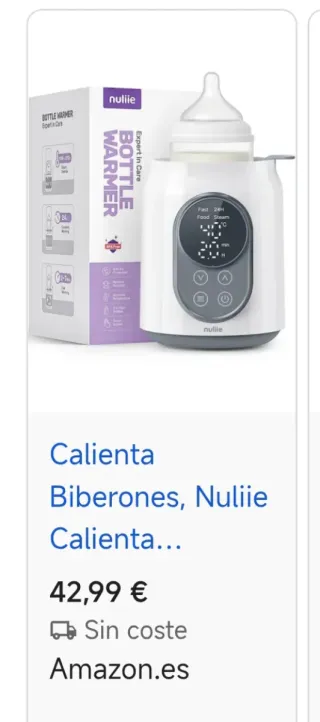 Calienta Biberones Nuliie Eléctrico 10 en 1