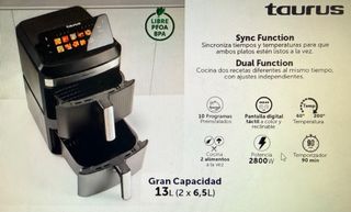 Freidora Aire Taurus Duo Slim