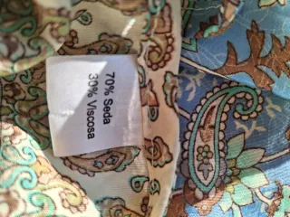 Vestido largo seda y viscosa