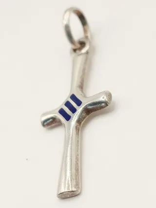 Collana uomo crocifisso croce argento 925 vintage