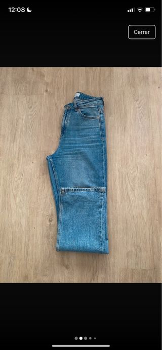 Pantalón vaquero recto azul - Straight