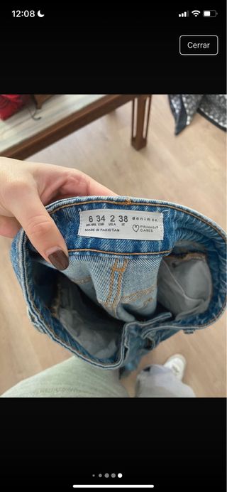 Pantalón vaquero recto azul - Straight