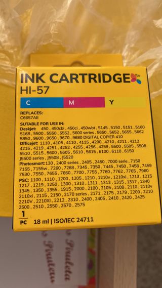 Cartucho de tinta HI-56 y HI-55negra y de colores